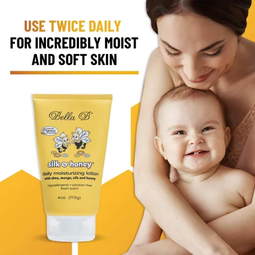 Vista 7 de BELLA B Silk & Honey 4 oz - Loción para bebé - Baby Bella - Loción de embarazo - Mantequilla de vientre para el embarazo - Crema de embarazo