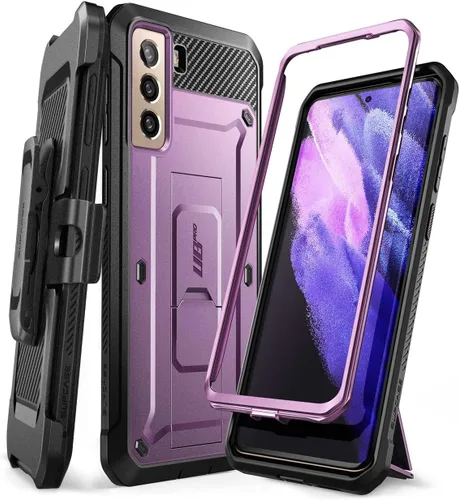 Vista 11 de SUPCASE, Unicorn Beetle Pro Series - Funda diseñada para Samsung Galaxy S21 5G (lanzamiento 2021),Funda robusta de doble capa, con función