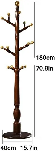 Vista 2 de Coat Rack Freestanding Coat Rack, 14 Hooks, Hat Coat Stand Heavy Duty Corridor Clothes Hat Rack Hanger Floor Scarf Rack Hanger Standing Coat Stand