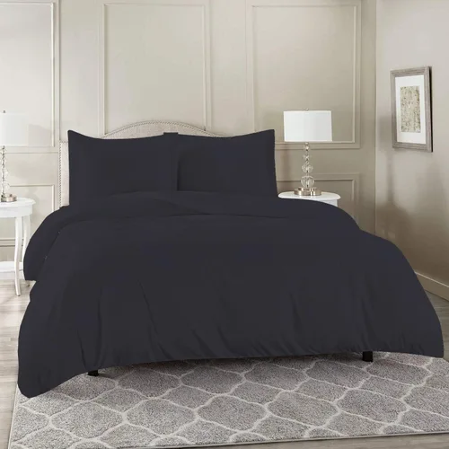 Vista 2 de Lujosa funda de edredón suave de 800 hilos, 100% algodón egipcio, tamaño matrimonial/queen (90 x 90 pulgadas), 1 funda de edredón con cierre