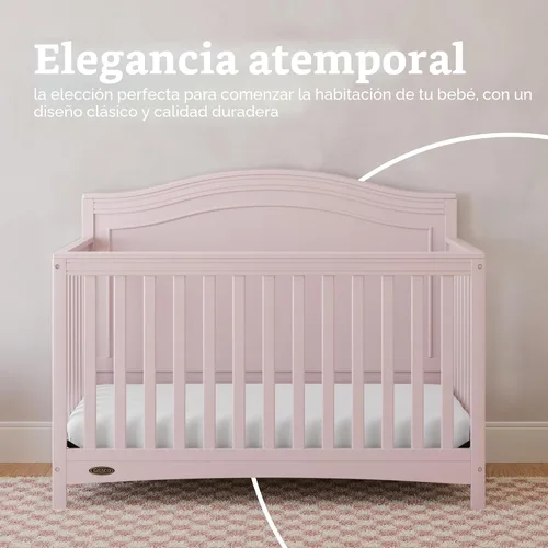 Vista 3 de Graco Paris 4 en 1 Cuna Convertible - Certificada GREENGUARD Gold, se convierte en cama infantil, diván y cama completa, se ajusta a colchón de cuna