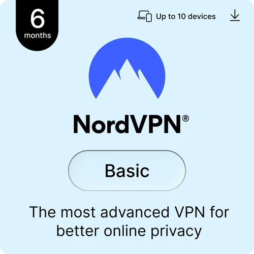 Vista 24 de NordVPN Plus, 10 Devices, 1-Year, VPN & Password Manager Software Bundle, Digital Code