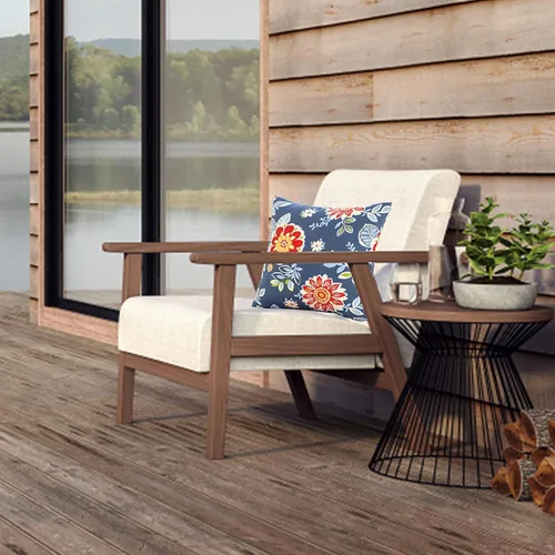 Vista 2 de JMGBird Almohadas impermeables para exteriores de 18 x 18 pulgadas para muebles de patio, cama, sofá y sofá Almohadas de exterior con inserto