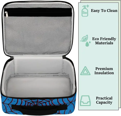 Vista 10 de Lonchera personalizada para niños – Lonchera personalizada para niños y niñas, bolsa de almuerzo con aislamiento suave e impermeable reutilizable