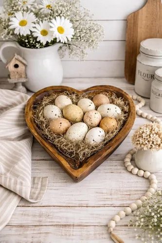 Vista 3 de Cuenco de madera para masa, cuenco decorativo de madera en forma de corazón de 12 pulgadas, roble español, excelente regalo para el día de San