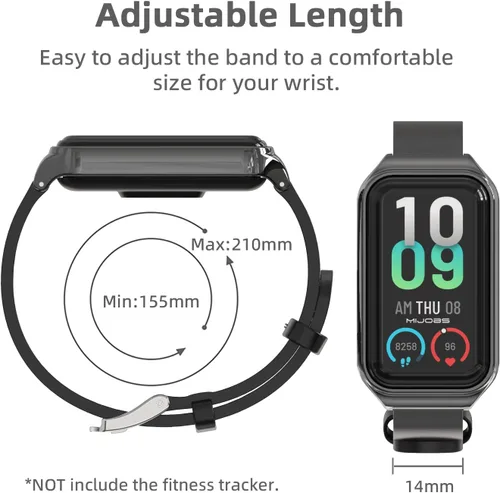 Vista 8 de Strap for Amazfit Band 7 Microfiber Leather Replacement Strap Watch Wrist Band Smart Bracelet Accessories for Amazfit 7 Fit