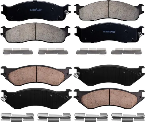 Vista 4 de Detroit Axle - Pastillas de freno para Dodge Ram 2500 3500 2003-2008, Ram 4000 2005-2008, 2004 2006 2007 Pastillas de freno de cerámica delanteras