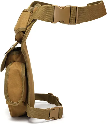 Vista 4 de Bolso táctico militar de la pierna del descenso de Molle, paquete del muslo para la motocicleta, ciclismo, equitación, camping, bolsos de cintura