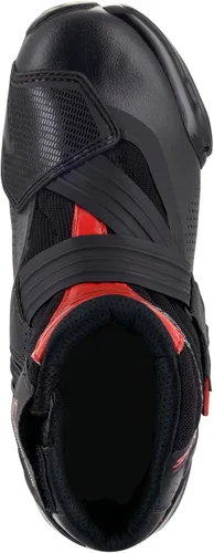 Vista 5 de Alpinestars SMX-1 R V2 - Botas de motocicleta ventiladas para hombre, botas de equitación cortas, con certificación CE Negro/Rojo