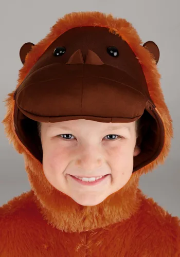 Vista 3 de Disfraz de Orangután Naranja para Niños Multicolor