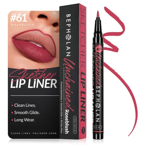 Vista 12 de BEPHOLAN Delineador de labios de larga duración, impermeable, 24 horas de duración, delineador de labios líquido de larga duración, delineador