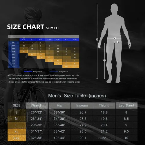 Vista 7 de Souke Sports 4D - Mallas de ciclismo para hombre, acolchadas 4D, transpirables, largas