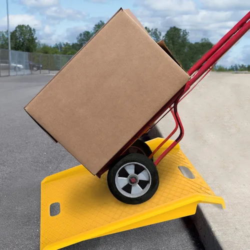Vista 8 de Rampa para bordillo - Rampa portátil resistente con capacidad de peso de 1000 libras - para carretillas de muebles, carretillas de mano o carritos
