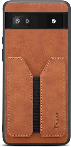 Vista 7 de Kowauri Funda tipo cartera Pixel 6A - Protector delgado de piel sintética para ranura para tarjetas, 2022, marrón