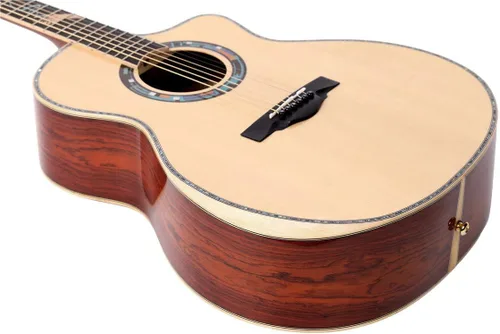 Vista 3 de Stansen T-930C Guitarra acústica de madera maciza GF Cutaway cuerpo Guitarra