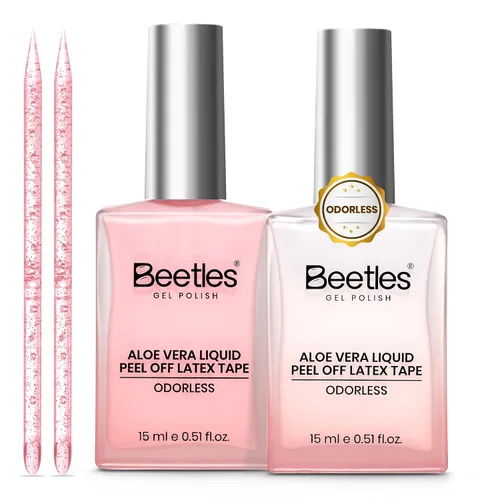 Vista 8 de Beetles - Látex líquido sin olor para uñas, 0.5 onzas líquidas, color rosa Látex líquido rosa para uñas inodoro