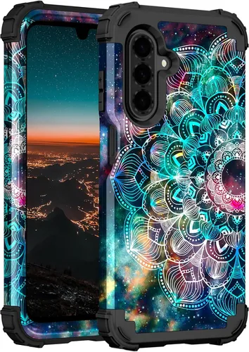 Vista 50 de Hocase Funda para Galaxy A37 5G, protección resistente a prueba de golpes, parachoques de goma de silicona suave+funda protectora híbrida