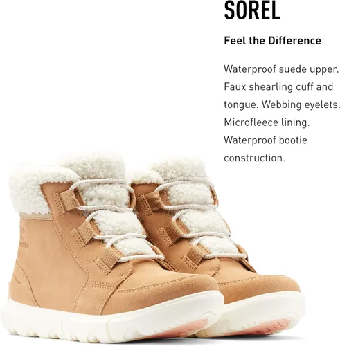 Vista 4 de SOREL Explorer II Carnival Botas de invierno acogedoras, impermeables, de ante