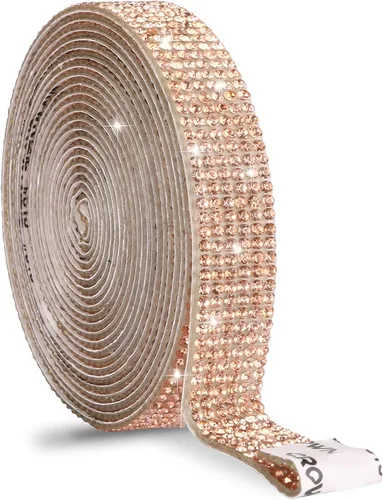 Vista 11 de Cinta de cristal autoadhesiva, calcomanías de diamantes de imitación para envoltura de regalos, manualidades, proyectos de decoración, bodas Negro