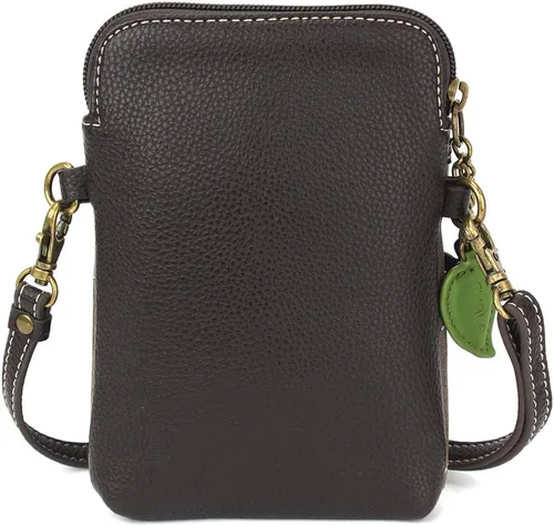 Vista 3 de CHALA Bolso cruzado para teléfono celular, piel sintética, lona multicolor con correa ajustable
