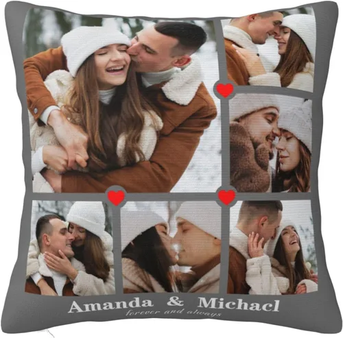 Vista 21 de Funda de almohada personalizada con imagen y texto, funda de almohada con foto personalizada, funda de almohada personalizada con foto, regalos