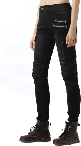 Vista 5 de Takuey Pantalones de motociclista para mujer, pantalones de protección para ciclismo