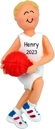 Vista 6 de Elves - Adorno de baloncesto personalizado 2025 – Adornos de Navidad afroamericanos para árbol de Navidad personalizados para niños