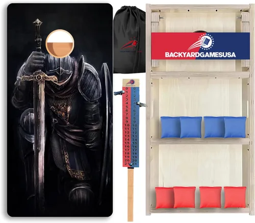 Vista 114 de CornholeGamesUSA Pro - Juego de tablas de Cornhole Fabricado en Estados Unidos Abedul báltico 3/4 Sin rebote Patas triples gruesas Dos 1