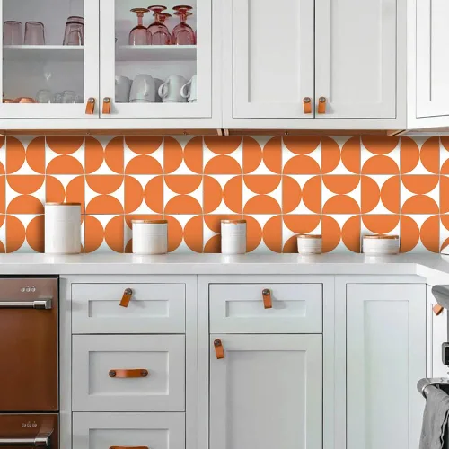 Vista 12 de 12 calcomanías mate para azulejos de pared, despegar y pegar, calcomanías de vinilo autoadhesivas para azulejos, adhesivo de PVC antideslizante