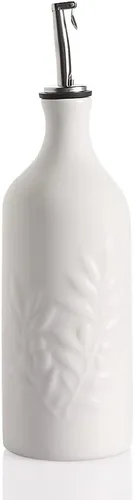 Vista 10 de Sweejar Botella dispensadora de aceite de oliva de cerámica de 20 onzas de alivio opaco que protege para reducir la oxidación, adecuada para Beige