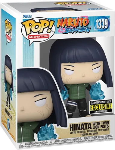 Vista 2 de POP Naruto Shippuden - Figura de vinilo Funko exclusiva de Hinata con puños de león gemelos de Entertainment Earth