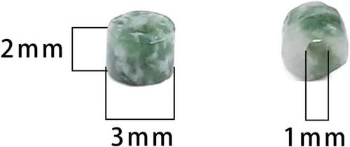 Vista 2 de BEADIA Cuentas Espaciadoras de Jade Natural Africano Planas Redondas Sueltas para Hacer Joyas con Abalorios 3mmx2mm 38cm