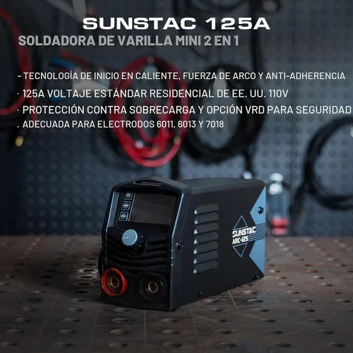 Vista 2 de Sunstac Mini soldador de palo 125A, diseño portátil de 110 V