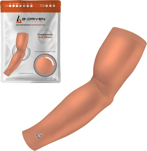 Vista 43 de B-Driven Sports Manga de Compresión Pro-Fit para Brazo - Deportes Atléticos Baloncesto, Fútbol, Sóftbol, Carrera, Juegos, - nan (1 unidad)