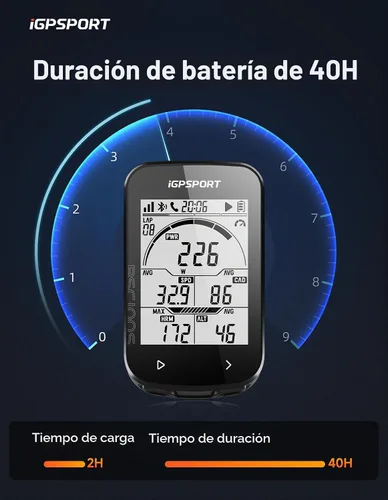 Vista 5 de iGPSPORT BSC100S Computadora GPS para Bicicleta Inalámbrica, Pantalla LCD de 2.6'' 40H Recargable Impermeable Computadora de Ciclismo Bluetooth ANT+