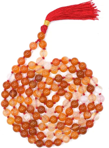 Vista 8 de Collar y Pulsera de Cuentas de Oración Japa Mala de Amazing Gemstone, 108 Cuentas para Meditación turquesa (African Turquoise)