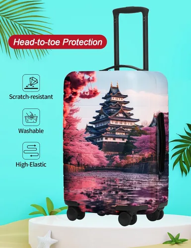 Vista 20 de URBEST Funda protectora para maleta, antiarañazos y suciedad, Otoño de vidrieras