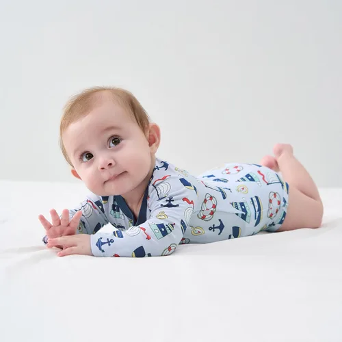 Vista 74 de pureborn Mameluco de algodón súper suave para bebés niños y niñas de 0 a 24 meses