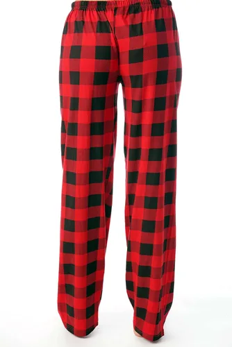 Vista 3 de Just Love Pantalones de pijama para mujer, pijamas a cuadros de búfalo