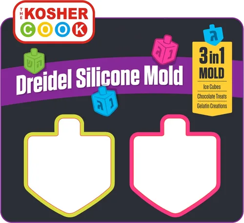 Vista 5 de The Kosher Cook Dreidel - Moldes de silicona con forma para hornear, congelar, dulces, cubitos de hielo, chocolate y horno, aptos para congelador