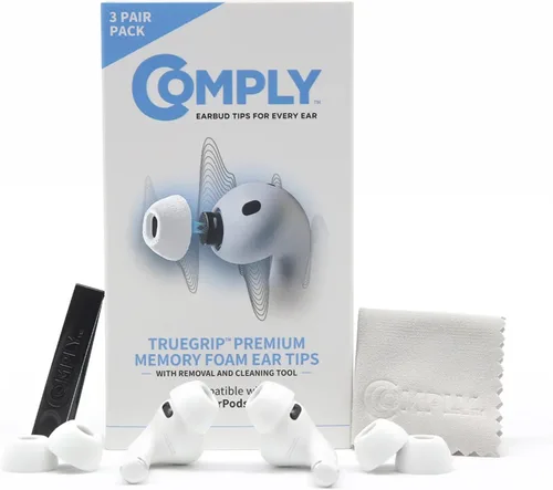 Vista 10 de [Usado] Comply TrueGrip MAX Almohadillas de recambio de espuma viscoelástica premium para Apple AirPods Pro de tercera generación Comodidad
