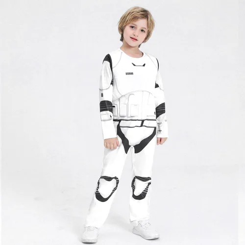 Vista 2 de Disfraz de soldado de tormenta para niños, disfraz de soldado de tormenta de lujo, trajes de cosplay