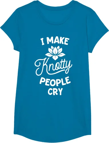 Vista 46 de Camiseta divertida de terapia de masaje I Make Knotty People Cry, Negro, S
