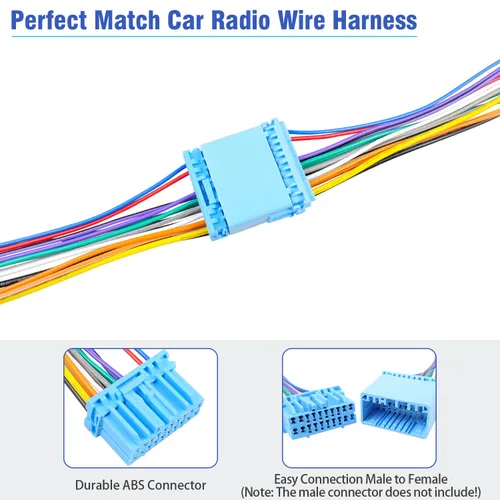 Vista 4 de Adaptador de arnés de cableado de radio femenino, reemplazo del conector de arnés de cable estéreo para automóvil para Acura 2001-2005 y Honda