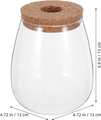 Vista 2 de 2 Sets Hydroponic Glass Vase with Cork for Orchid Cuttings