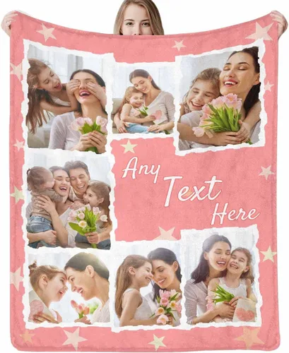 Vista 19 de Artsadd Manta personalizada con foto, mantas personalizadas para papá y abuelo, regalos del Día del Padre, manta conmemorativa para la familia