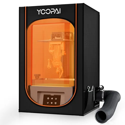 Vista 10 de Caja grande de resina para impresora 3D con kit de ventilación, luz LED, impresión 3D, cubierta ventilada para tienda de campaña, elimina olores, a