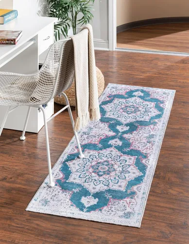 Vista 72 de Unique Loom Renaissance Collection - Alfombra rectangular de 2 x 3 pies 1 pulgada, color azul y verde Azul Verde/Azul