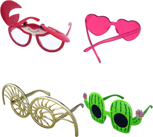 Vista 4 de Paquete de 12 gafas de sol divertidas para fiesta, novedosas gafas divertidas, máscaras de disfraz geniales para adultos, suministros de fiesta