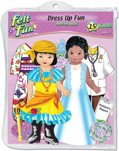 Vista 3 de Little Folk Visuals Dress-Up Fun - Juego de 15 piezas de fieltro precortadas